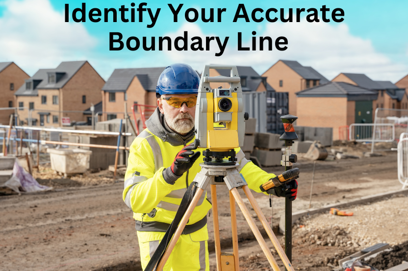 boundary line identification done by land surveyor